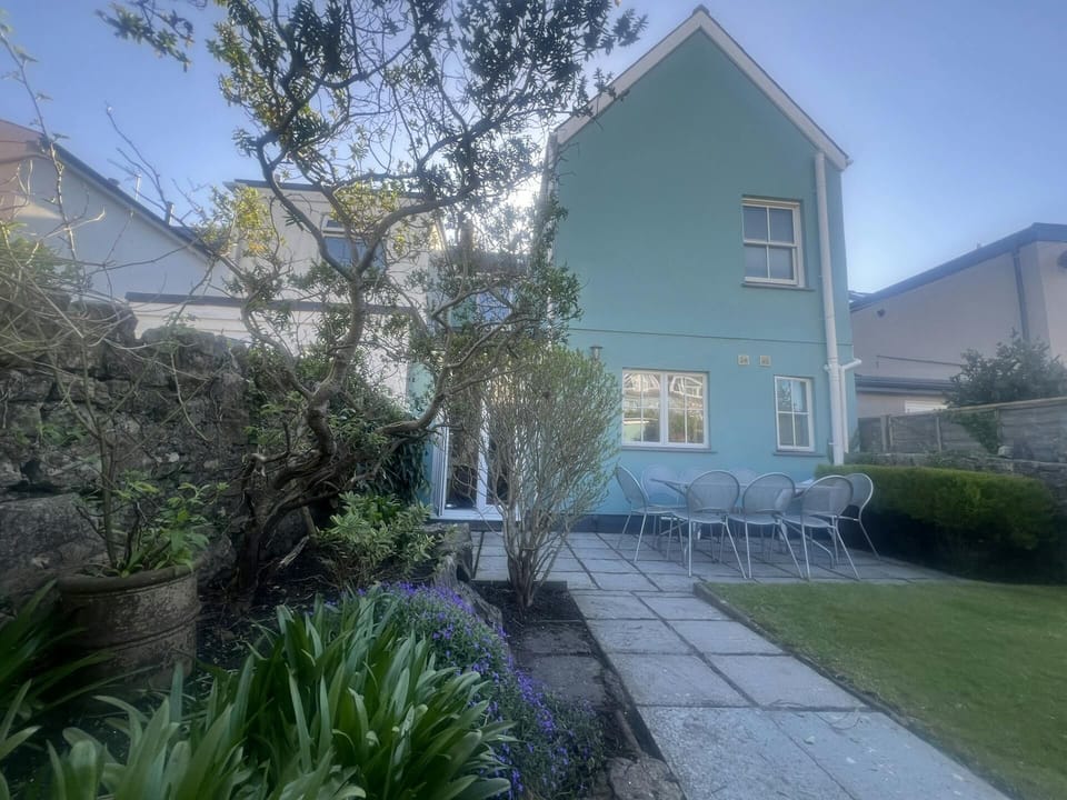 View of the patio area and garden