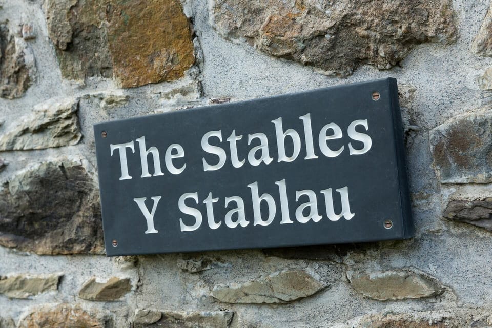 The Stables slate cottage sign
