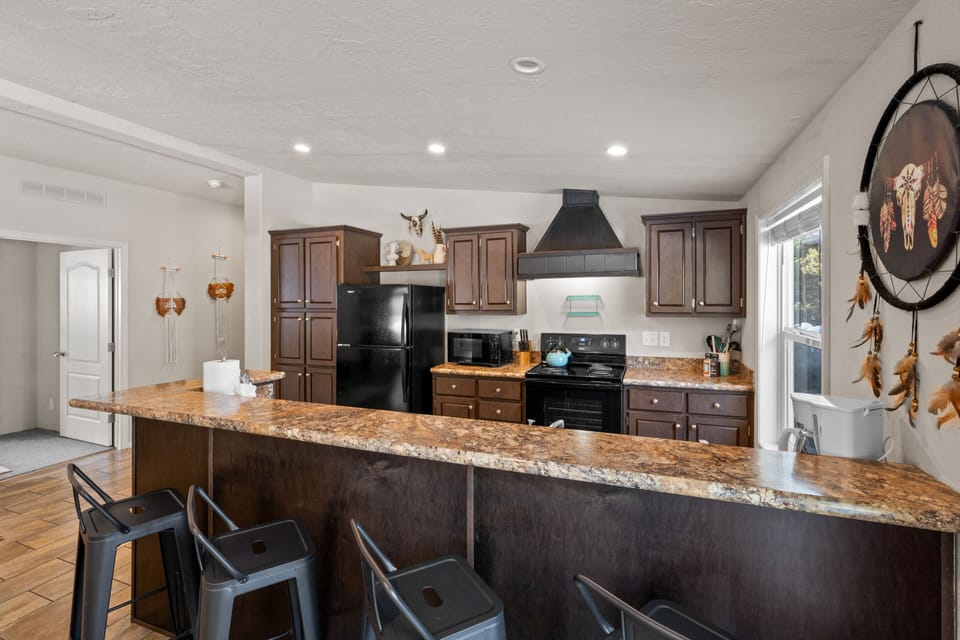 House | Private kitchen | Full-size fridge, microwave, oven, stovetop