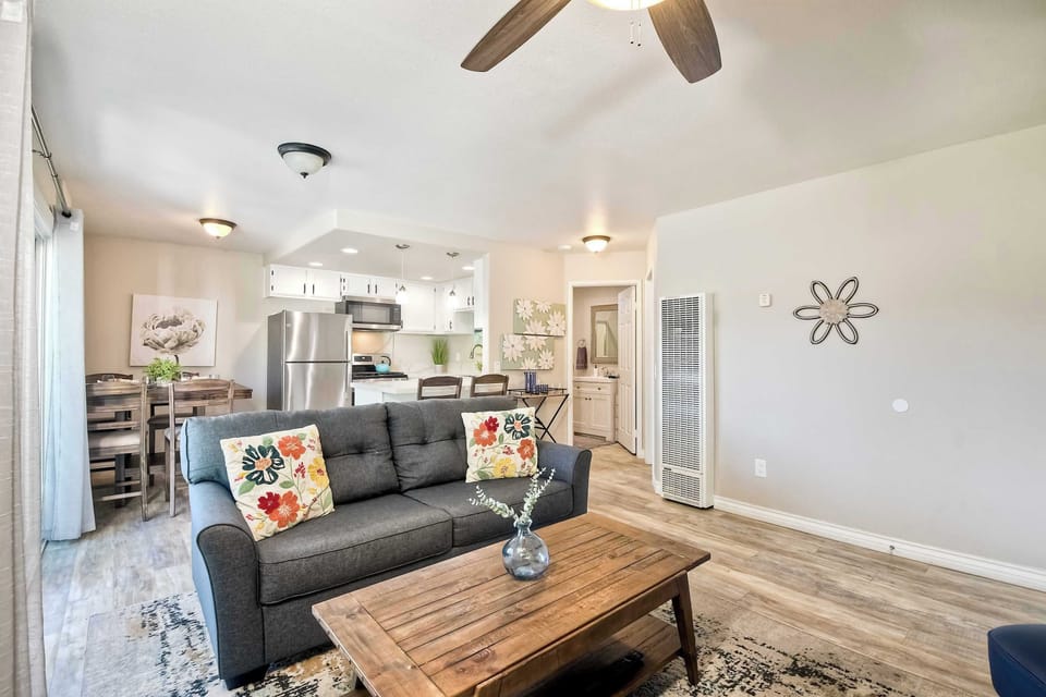 Condo, 1 King Bed with Sofa bed, Balcony, Garden View (Silver Surf Getaway) | Living area | 42-inch flat-screen TV with digital channels, fireplace