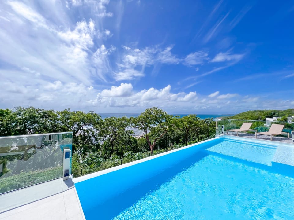 Superb infinity pool with sea view