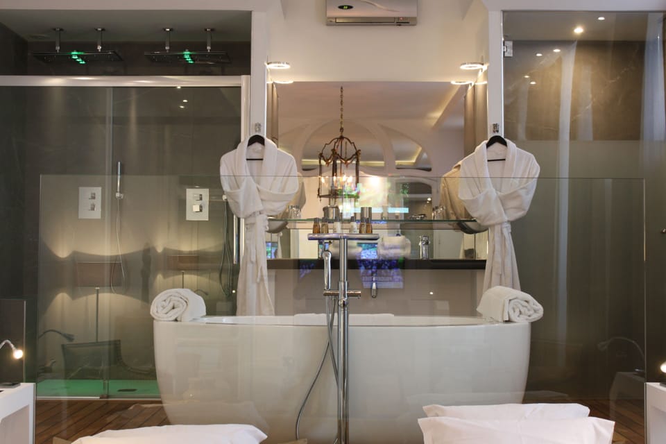 Superior Suite | Bathroom | Shower, free toiletries, hair dryer, towels