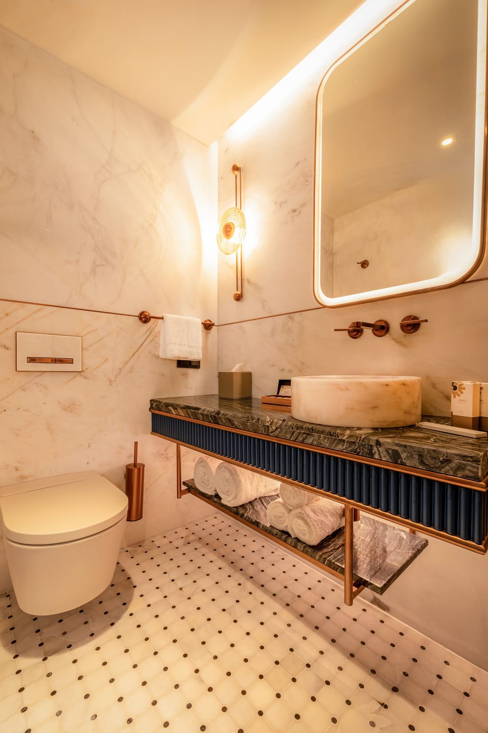 Shower, free toiletries, hair dryer, bathrobes