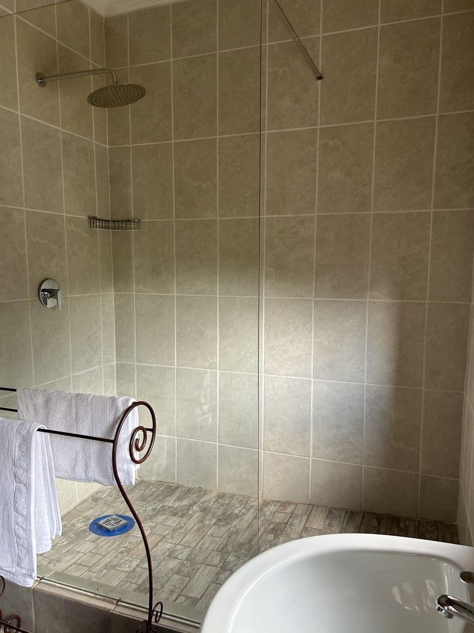 Deluxe Double or Twin Room, Garden View | Bathroom | Shower, hair dryer, towels, toilet paper
