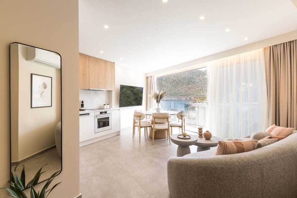 Premium Villa | Living area | 55-inch Smart TV with satellite channels