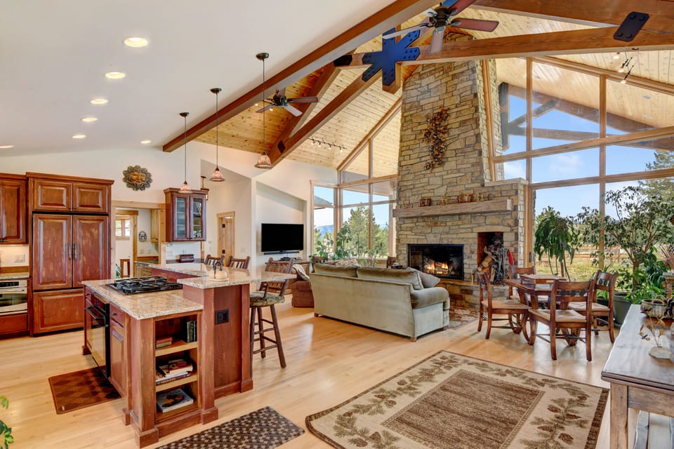Living room and kitchen view