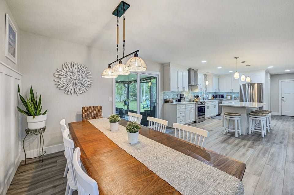 A stylish kitchen and dining space at the heart of the home