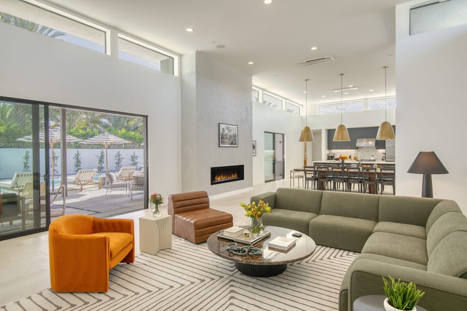 Relax by the cozy fireside or enjoy the sunny patio.