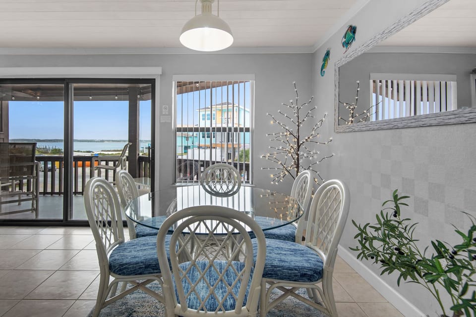 Take in the views from the dining room