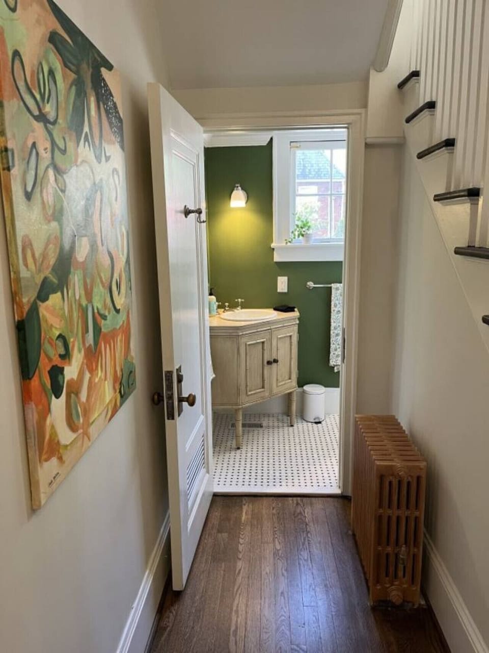 Main level half bathroom