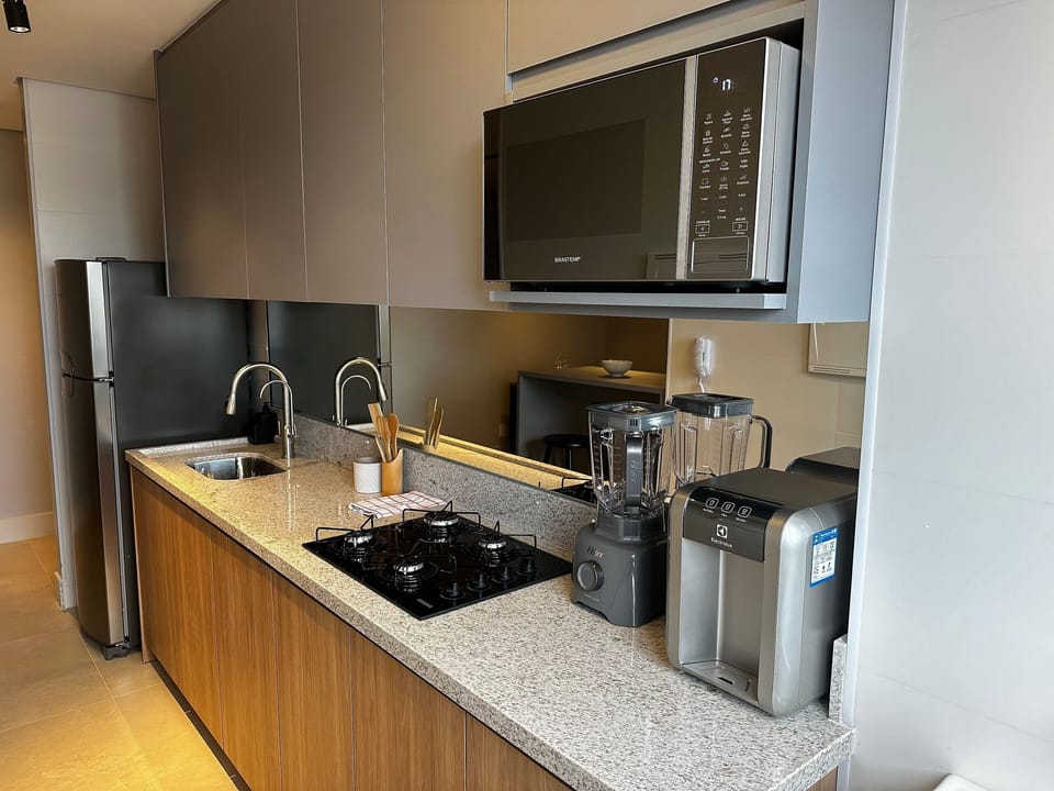 Apartment | Private kitchen | Full-size fridge, microwave, espresso maker, electric kettle