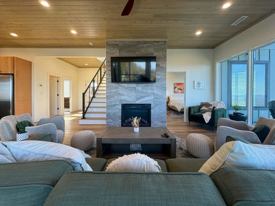 Living Room with and Electric Fireplace