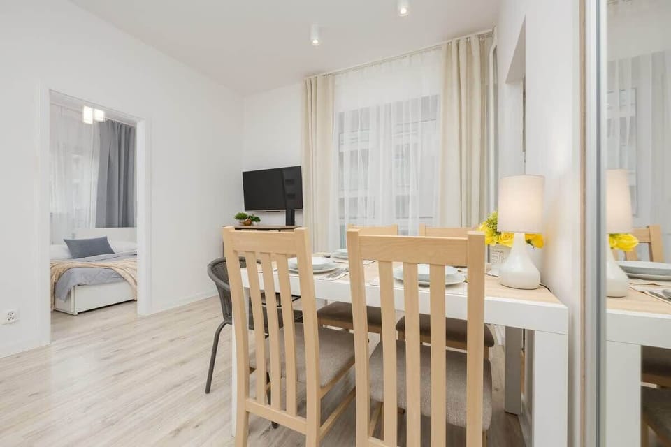 Dining table and chairs in the living room