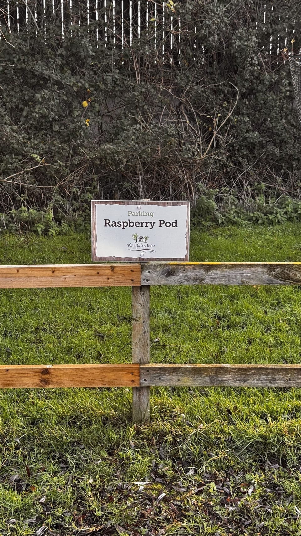Designated parking space for you glamping pod