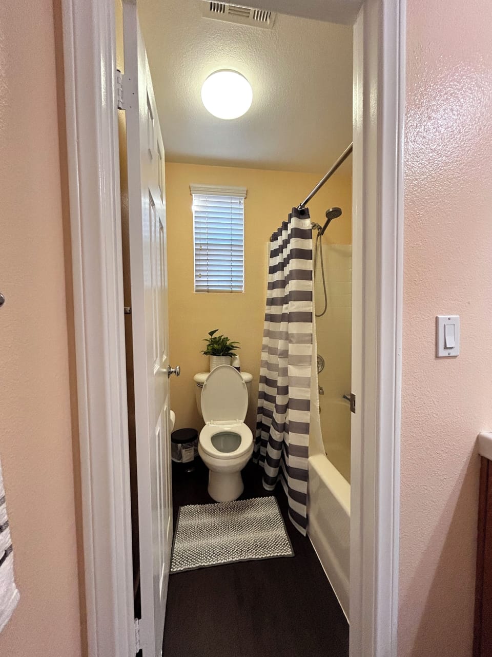 Newly renovated wood floor. Private full bathroom not shared with the host.