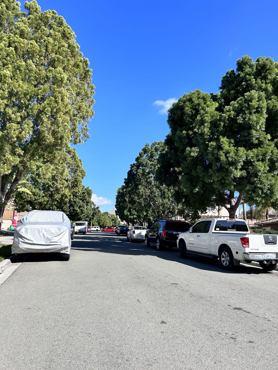 Free street parking in front of the house