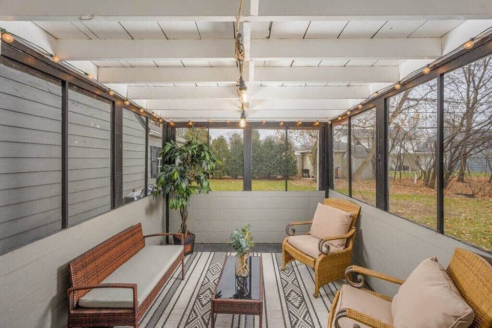 Open and airy screen porch for those warm summer nights.