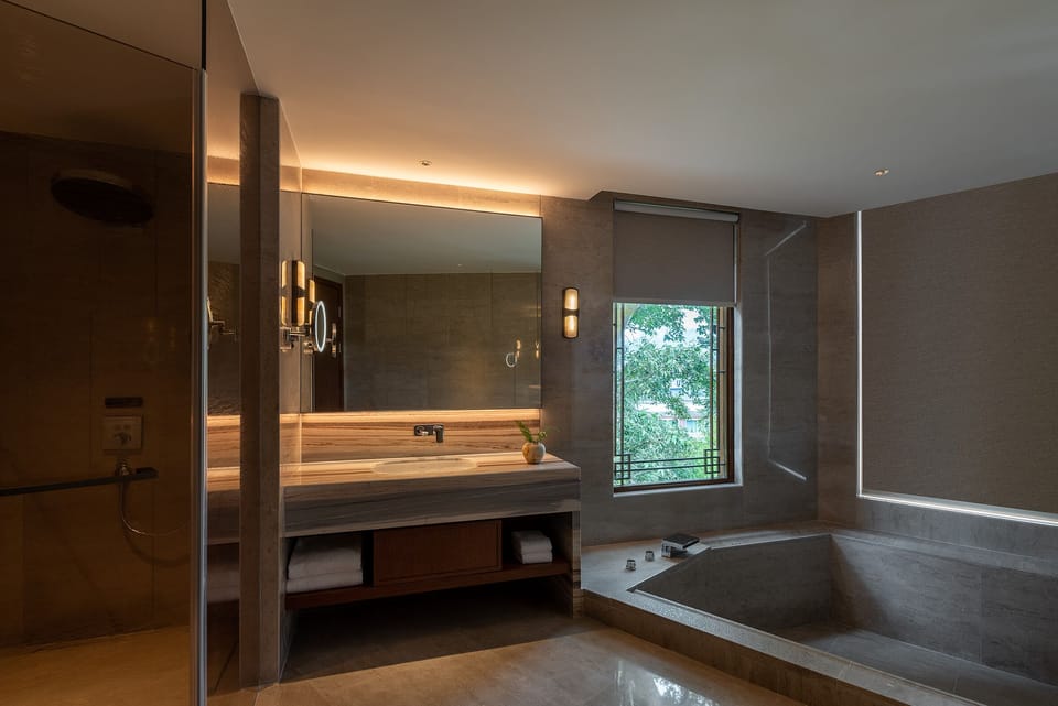 Exclusive Villa | Bathroom | Hair dryer, bathrobes, slippers, towels