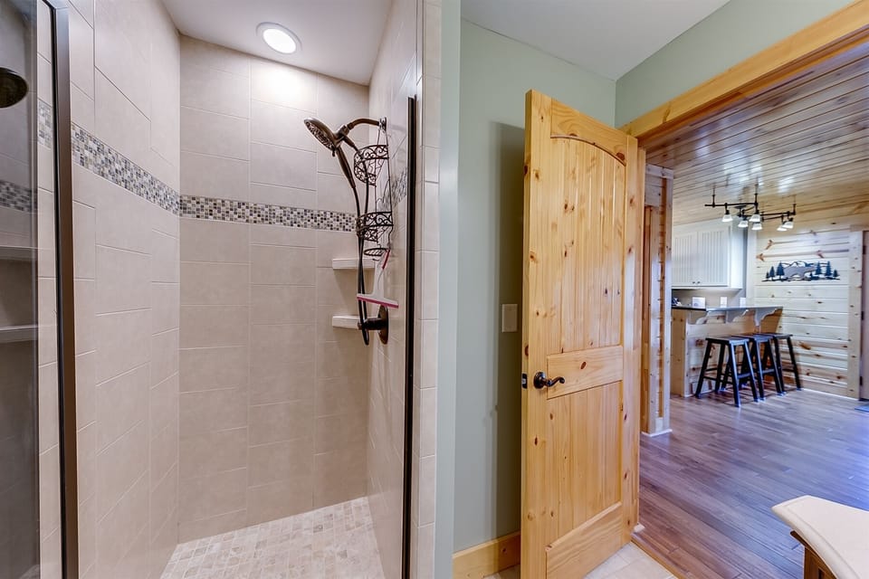 Main level walk in shower