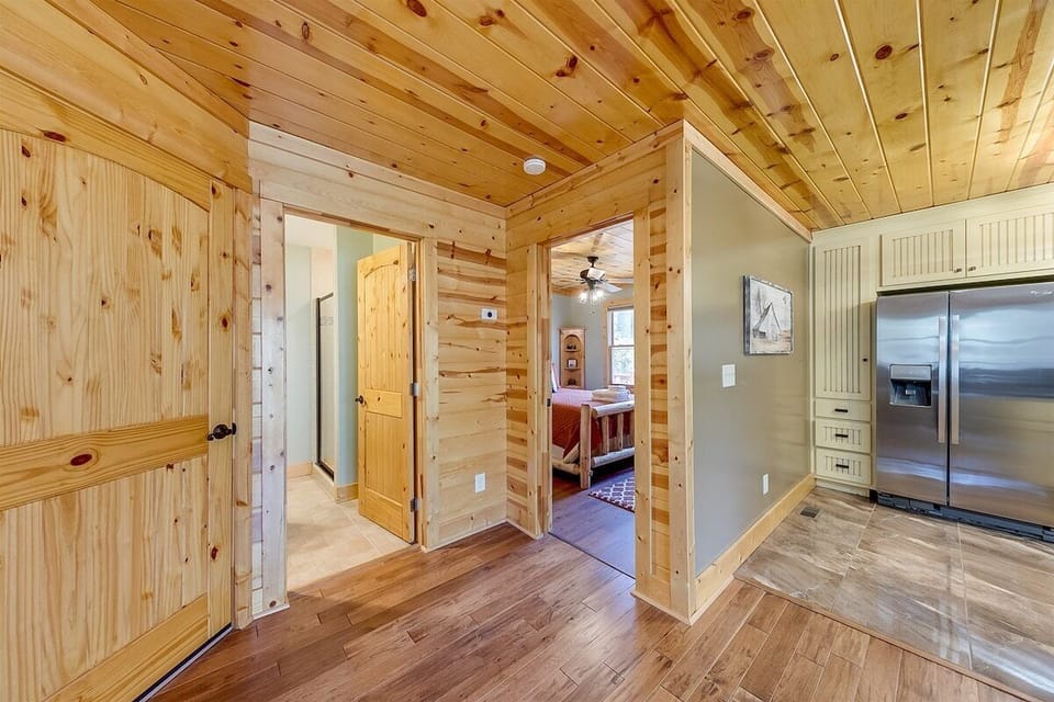 Hallway on main level between kitchen & bedroom & bathroom