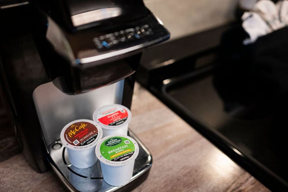 A Keurig is available for the coffee lovers in your group.