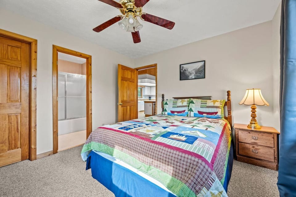 The bedroom is conveniently attached to the second full bathroom.
