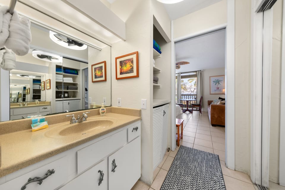 Bathroom located off living space