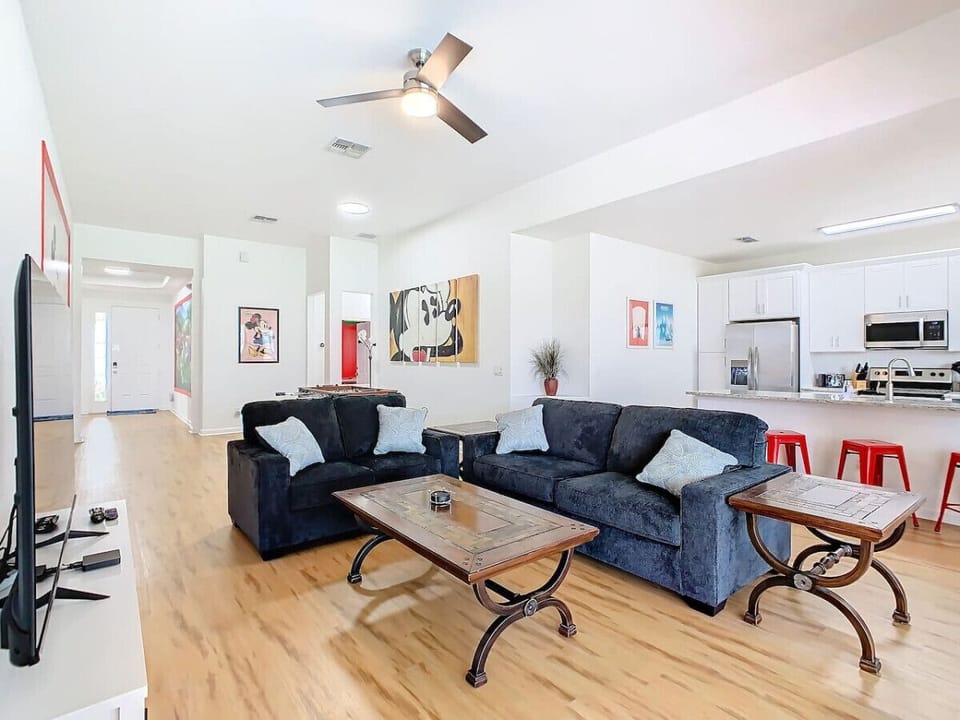 Cozy living room with a TV for relaxing movie nights and downtime.