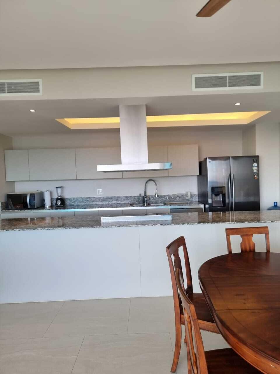 Family Apartment, 3 Bedrooms, Kitchen, Ocean View | Private kitchen | Fridge, microwave, oven, coffee/tea maker