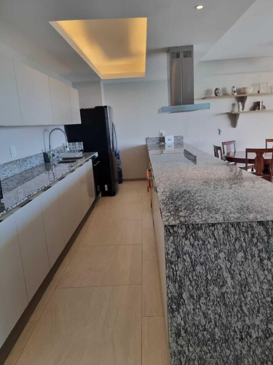 Family Apartment, 3 Bedrooms, Kitchen, Ocean View | Private kitchen | Fridge, microwave, oven, coffee/tea maker