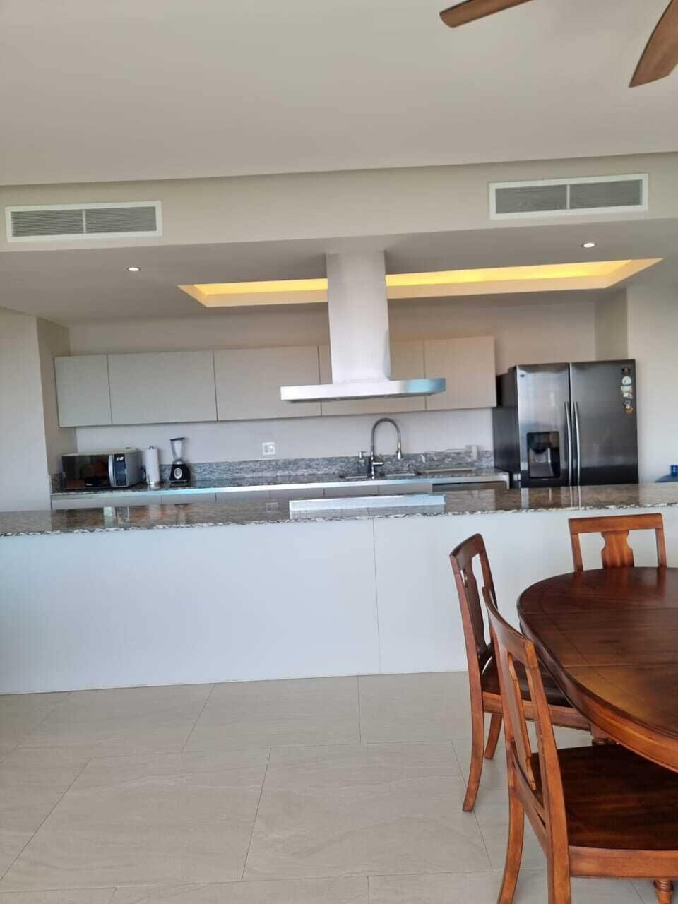 Family Apartment, 3 Bedrooms, Kitchen, Ocean View | Private kitchen | Fridge, microwave, oven, coffee/tea maker