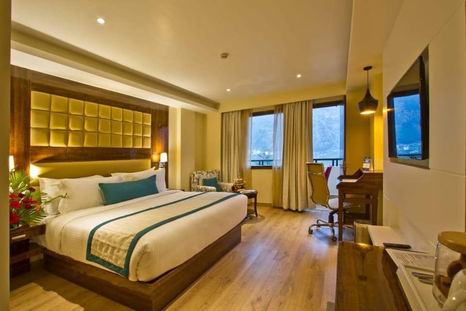 Premium bedding, memory foam beds, in-room safe, desk