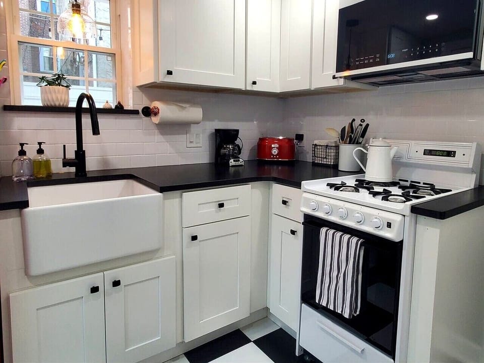 Stove and Kitchen Prep Counter Area