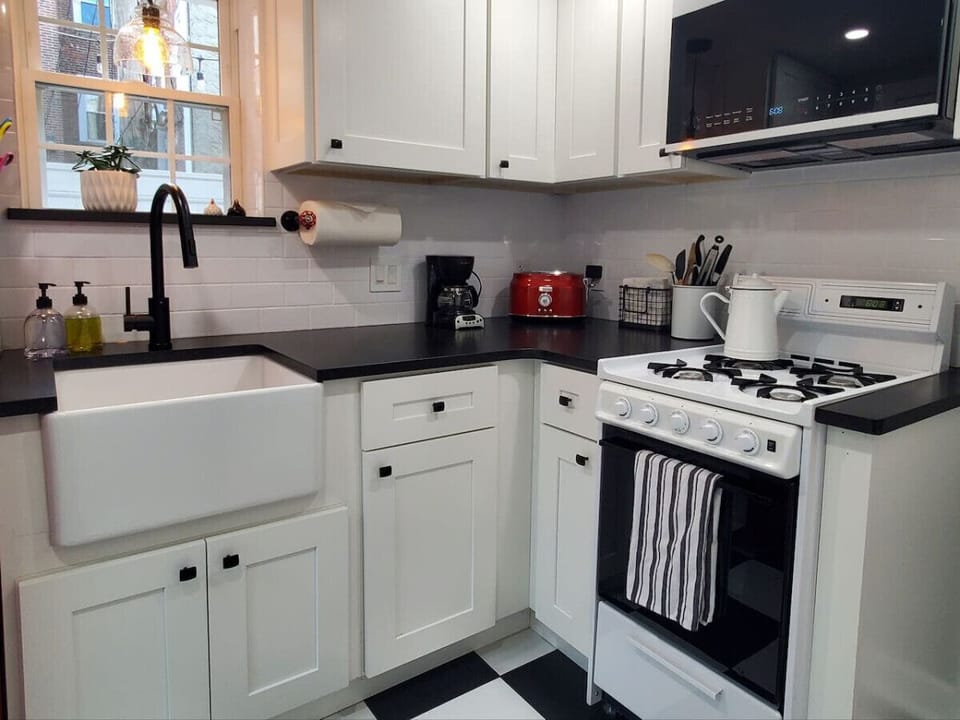 Stove and Kitchen Prep Counter Area