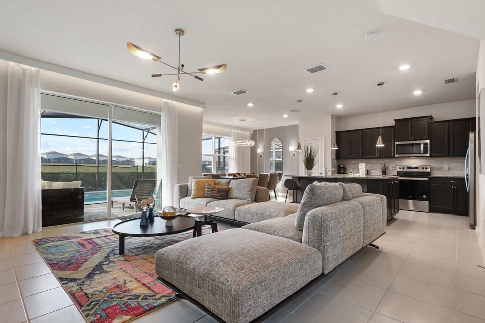 Kick back and relax in our spacious living room, where you can unwind with your favorite book or movie.