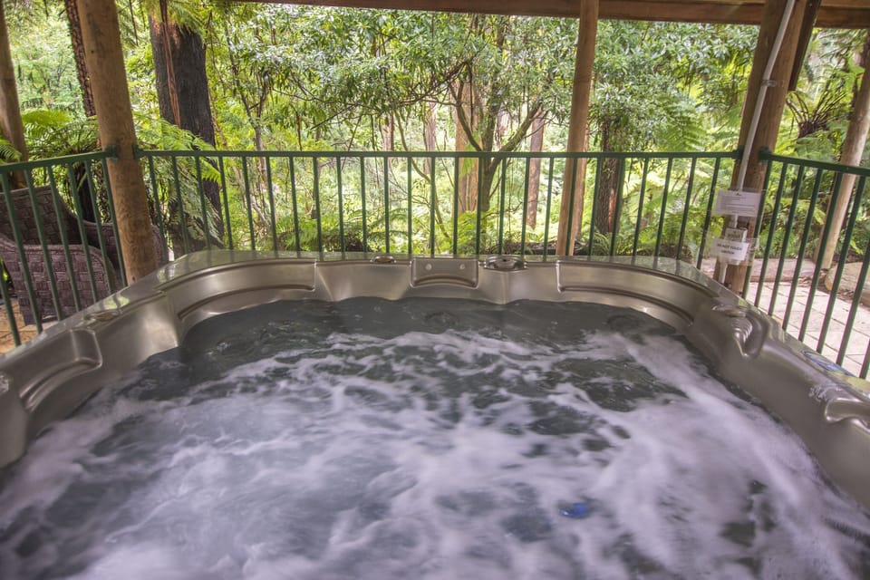 Drift off in the private jacuzzi