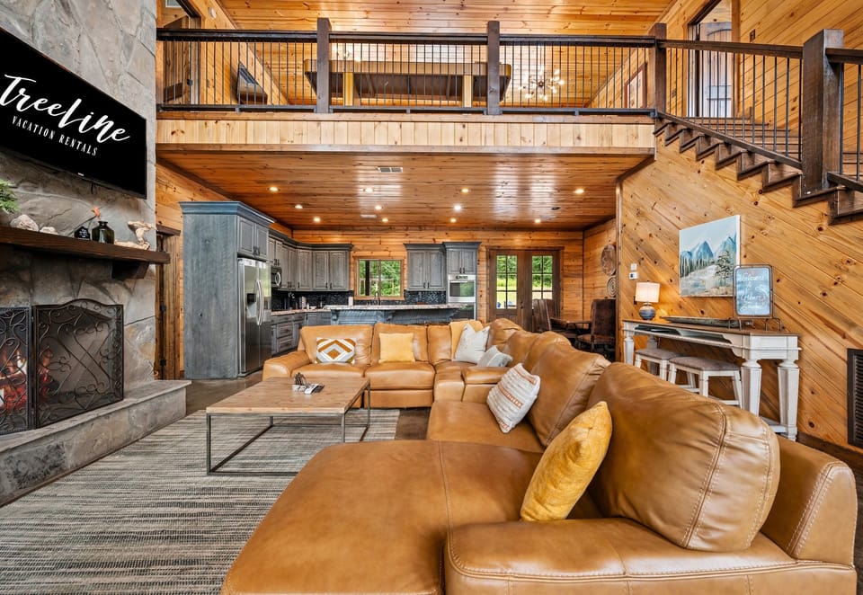With upper and lower seating areas, there’s room for everyone to stretch out, catch a game, or sneak in a nap.