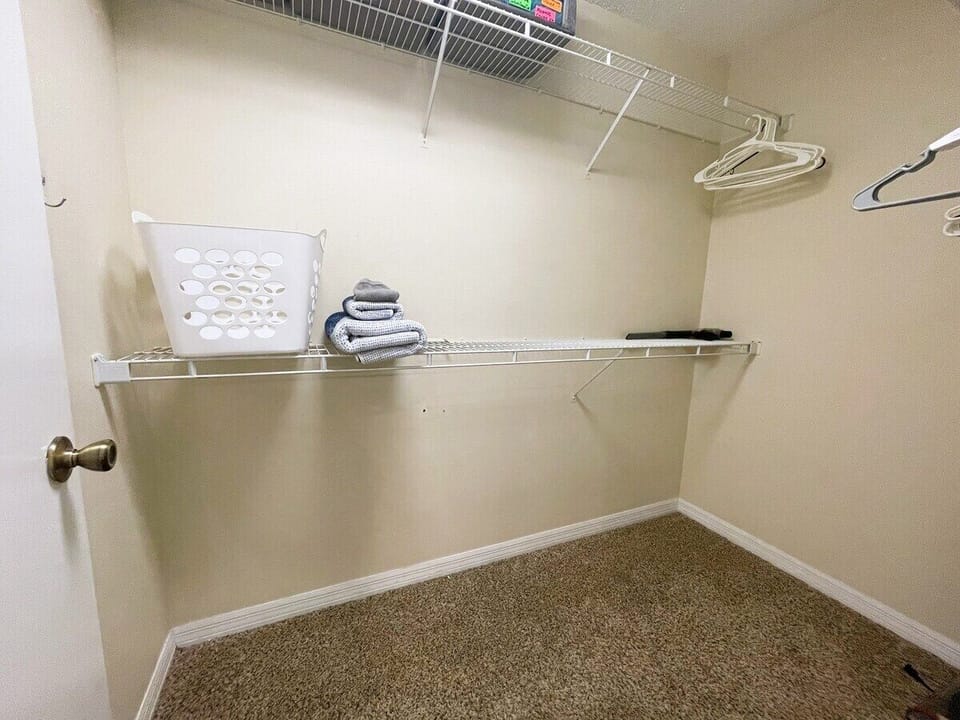 Spacious walk-in closet