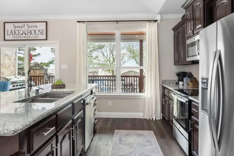 Stainless steel appliances.