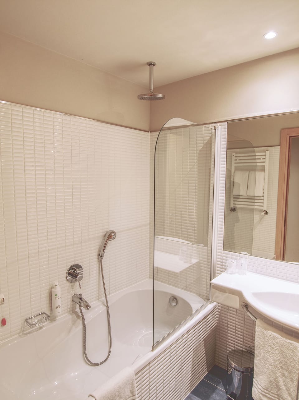 Free toiletries, hair dryer, bidet, towels