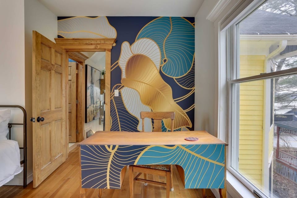 Dedicated workspace with natural light for remote work or creative writing