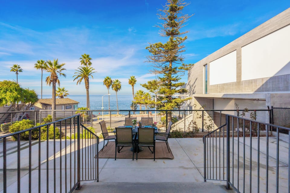 Shared patio just steps from the unit
