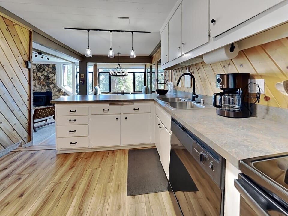 Indoors, Kitchen, Hardwood, Floor, Stained Wood