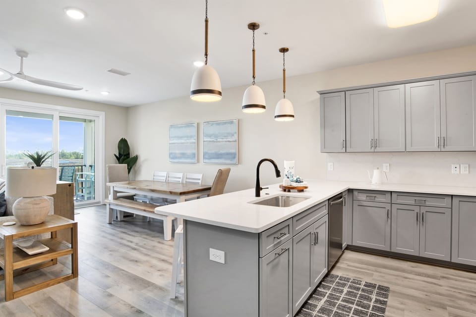 Sleek design meets tranquil views, creating the perfect backdrop for memorable meals and quiet moments