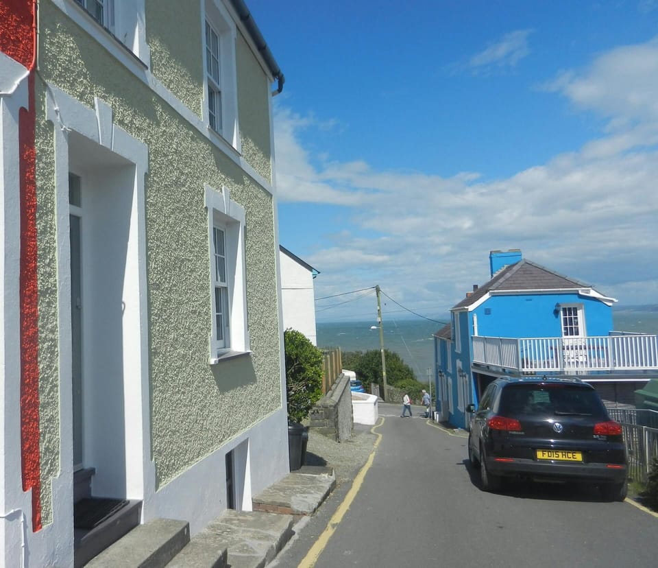 Outside 3 Prospect Place with view towards the sea