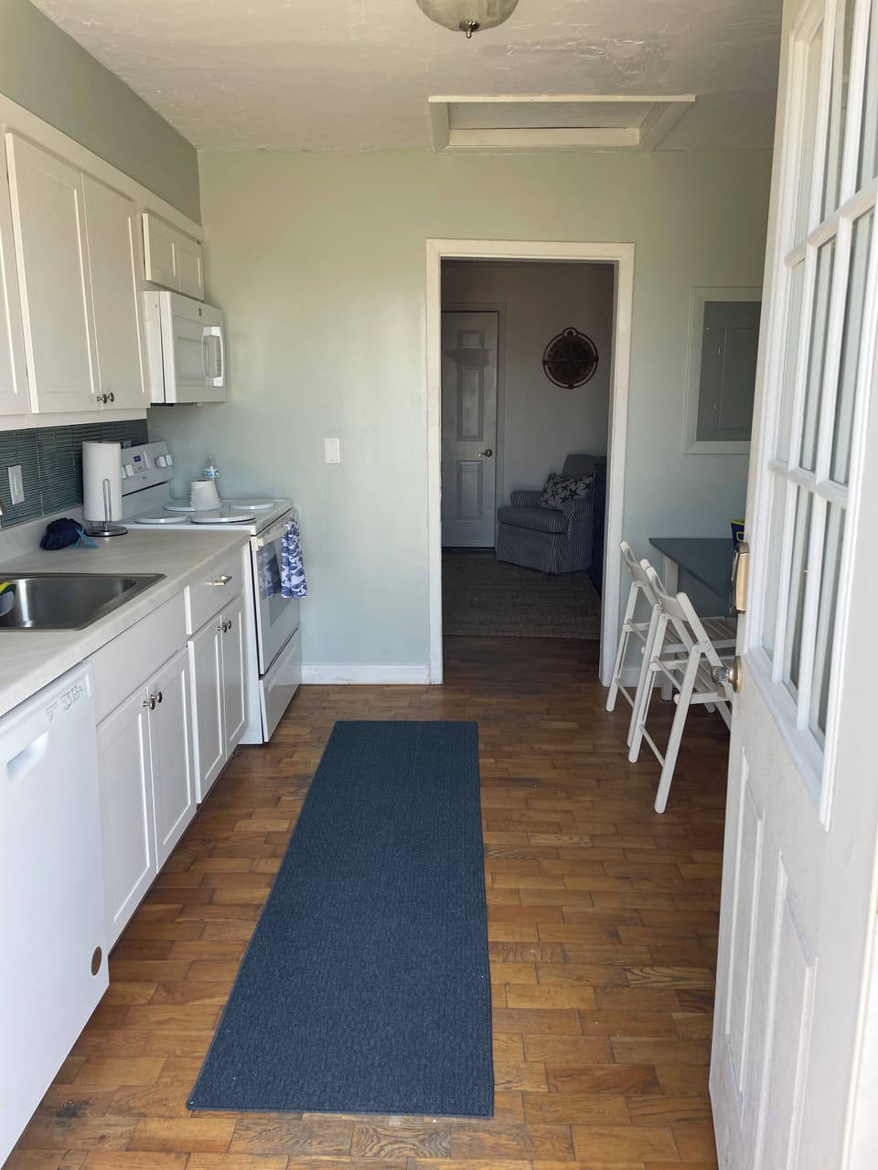 Galley style kitchen 
