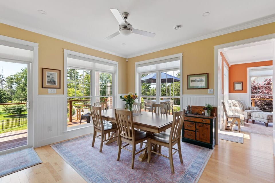 Comfortable dining area with seating for 6 (Spruce Ledge Home)