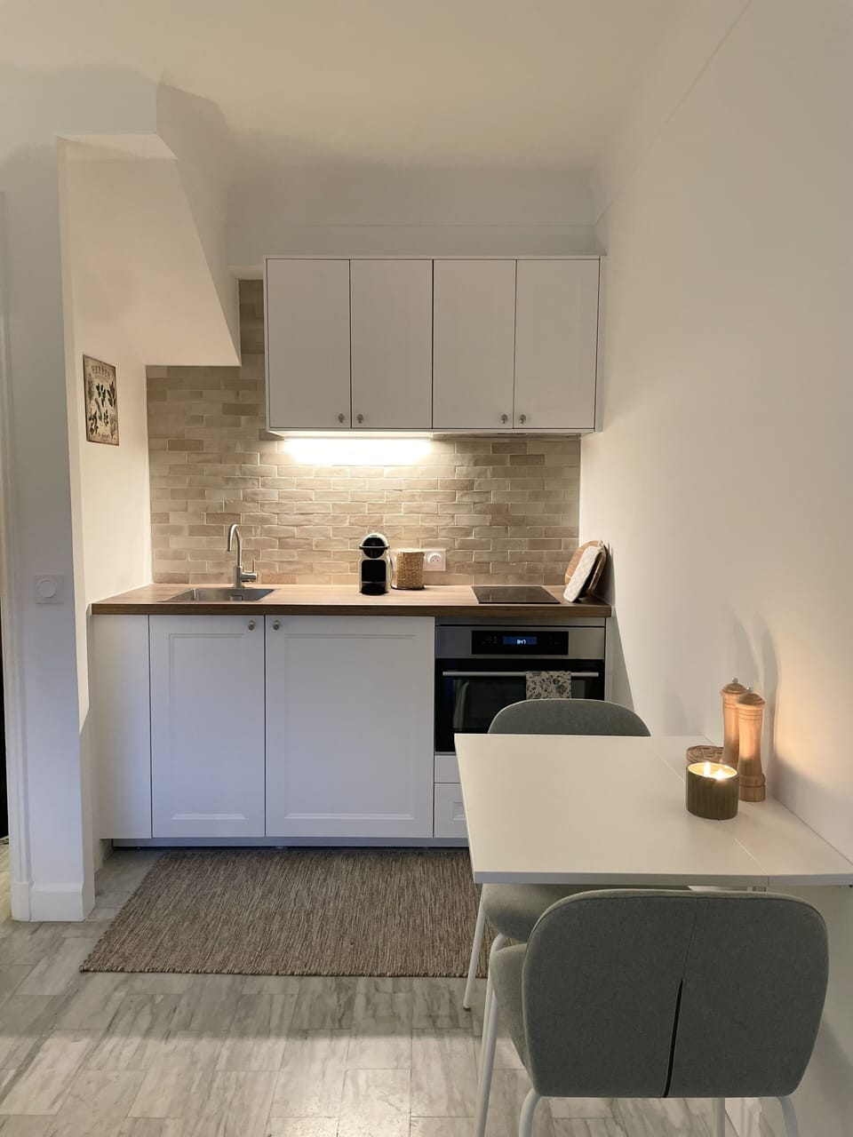 Kitchen and table