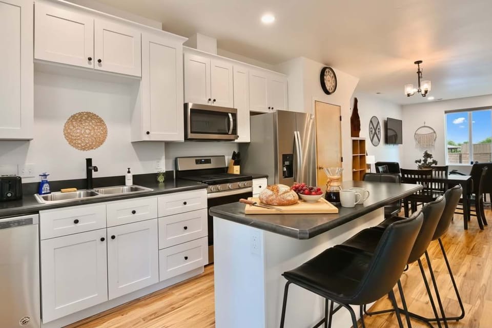 Fully equipped with modern appliances and all essentials provided.