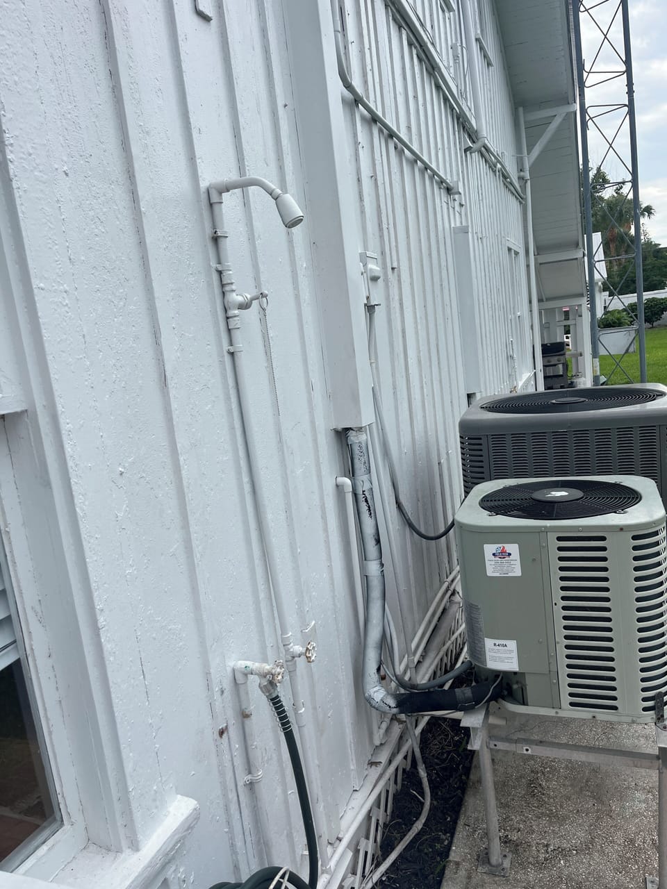 Outdoor Shower - working on enclosing it